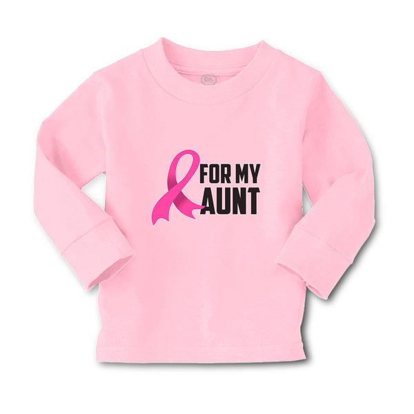 Baby Clothes For My Aunt with Breast Cancer Awareness Pink Ribbon Cotton - Cute Rascals