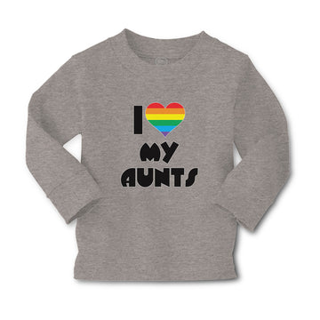 Baby Clothes I Love My Aunts with Colourful Rainbows in Heart Shape Cotton