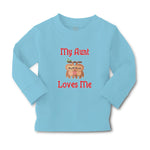 Baby Clothes My Aunt Loves Me and An Sloths Are Hanging on The Tree Branch - Cute Rascals