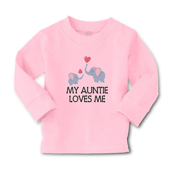 Baby Clothes My Auntie Loves Me! with Cute Elephants Playing Boy & Girl Clothes