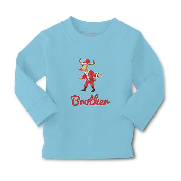 Baby Clothes Brother and A Deer in An Christmas Santa Claus's Costume with Horns - Cute Rascals