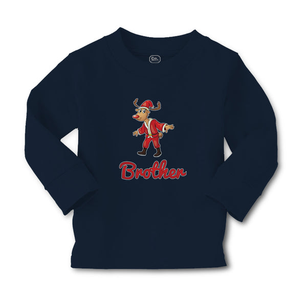 Baby Clothes Brother and A Deer in An Christmas Santa Claus's Costume with Horns - Cute Rascals