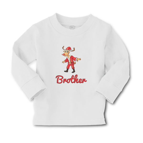 Baby Clothes Brother and A Deer in An Christmas Santa Claus's Costume with Horns - Cute Rascals