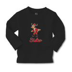 Baby Clothes Sister and A Deer in An Christmas Santa Claus's Costume with Horns - Cute Rascals
