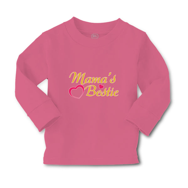 Baby Clothes Mama's Bestie with Pink Heart Outline Boy & Girl Clothes Cotton - Cute Rascals