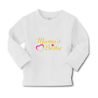 Baby Clothes Mama's Bestie with Pink Heart Outline Boy & Girl Clothes Cotton - Cute Rascals