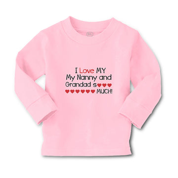 Baby Clothes I Love My My Nanny and Grandad So Much! Boy & Girl Clothes Cotton