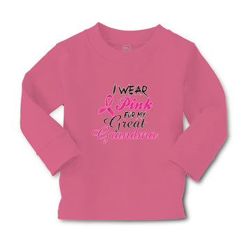 Baby Clothes I Wear Pink for My Great Grandma Boy & Girl Clothes Cotton