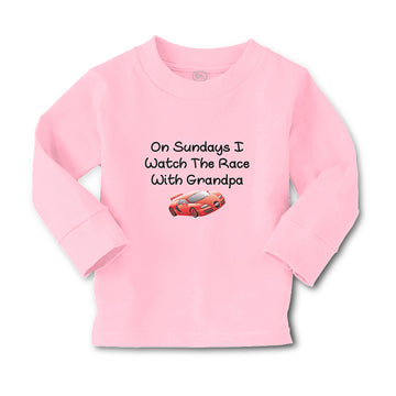 Baby Clothes On Sundays I Watch The Race with Grandpa Boy & Girl Clothes Cotton