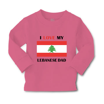 Baby Clothes I Love My Lebanese Dad Father's Day Boy & Girl Clothes Cotton