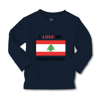 Baby Clothes I Love My Lebanese Dad Father's Day Boy & Girl Clothes Cotton