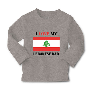 Baby Clothes I Love My Lebanese Dad Father's Day Boy & Girl Clothes Cotton