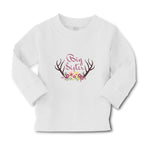 Baby Clothes Big Sister with Wreath of Flowers and Deer Horns Boy & Girl Clothes - Cute Rascals