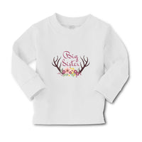 Baby Clothes Big Sister with Wreath of Flowers and Deer Horns Boy & Girl Clothes - Cute Rascals