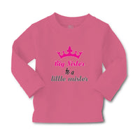 Baby Clothes Big Sister to A Little Mister with Pink Crown Boy & Girl Clothes - Cute Rascals