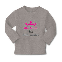 Baby Clothes Big Sister to A Little Mister with Pink Crown Boy & Girl Clothes - Cute Rascals