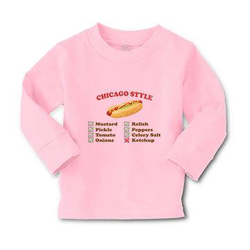 Baby Clothes Chicago Style Image of A Hot Dog Funny Humor Boy & Girl Clothes