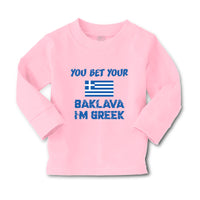 Baby Clothes You Bet Your Baklava I'M Greek Funny Humor Boy & Girl Clothes - Cute Rascals