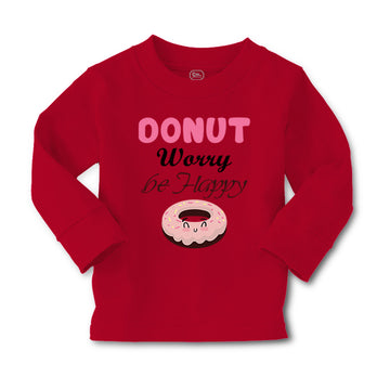 Baby Clothes Donut Worry Be Happy Funny Humor B Boy & Girl Clothes Cotton