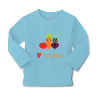 Baby Clothes I Love Veggies Vegetables Boy & Girl Clothes Cotton - Cute Rascals