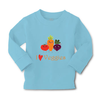 Baby Clothes I Love Veggies Vegetables Boy & Girl Clothes Cotton