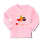 Baby Clothes I Love Veggies Vegetables Boy & Girl Clothes Cotton - Cute Rascals