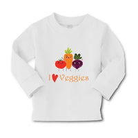 Baby Clothes I Love Veggies Vegetables Boy & Girl Clothes Cotton - Cute Rascals