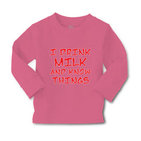 Baby Clothes I Drink Milk and Know Things Funny Humor Boy & Girl Clothes Cotton - Cute Rascals