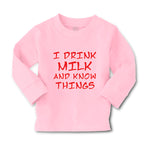 Baby Clothes I Drink Milk and Know Things Funny Humor Boy & Girl Clothes Cotton - Cute Rascals