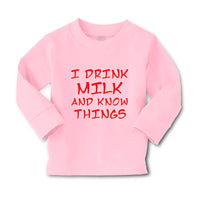 Baby Clothes I Drink Milk and Know Things Funny Humor Boy & Girl Clothes Cotton - Cute Rascals