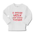 Baby Clothes I Drink Milk and Know Things Funny Humor Boy & Girl Clothes Cotton - Cute Rascals