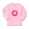 Baby Clothes Pink Donuts Food and Beverages Desserts Boy & Girl Clothes Cotton