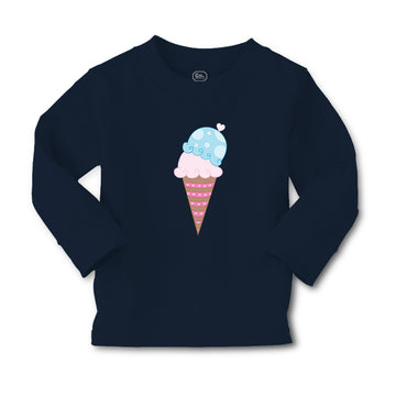Baby Clothes Pink Blue Ice Cream Food and Beverages Desserts Boy & Girl Clothes