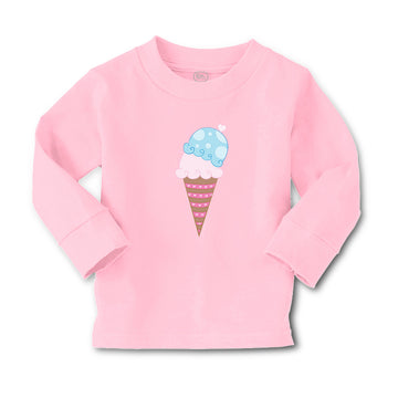Baby Clothes Pink Blue Ice Cream Food and Beverages Desserts Boy & Girl Clothes