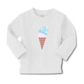 Baby Clothes Pink Blue Ice Cream Food and Beverages Desserts Boy & Girl Clothes
