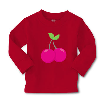 Baby Clothes Kawaii Cherries Food and Beverages Fruit Boy & Girl Clothes Cotton