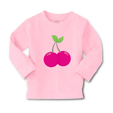 Baby Clothes Kawaii Cherries Food and Beverages Fruit Boy & Girl Clothes Cotton