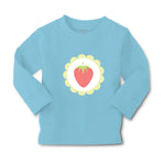 Baby Clothes Red Strawberry in Green Circle Food and Beverages Fruit Cotton - Cute Rascals