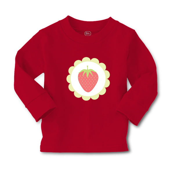 Baby Clothes Red Strawberry in Green Circle Food and Beverages Fruit Cotton - Cute Rascals