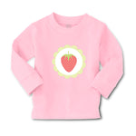 Baby Clothes Red Strawberry in Green Circle Food and Beverages Fruit Cotton - Cute Rascals