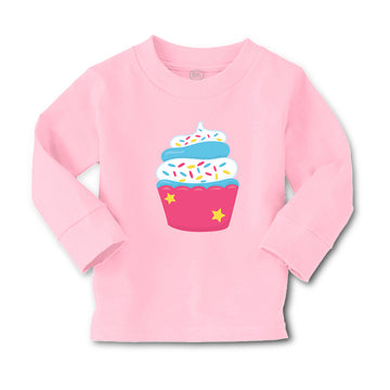 Baby Clothes Blue Dark Pink Cupcake Food and Beverages Cupcakes Cotton