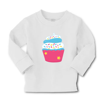 Baby Clothes Blue Dark Pink Cupcake Food and Beverages Cupcakes Cotton