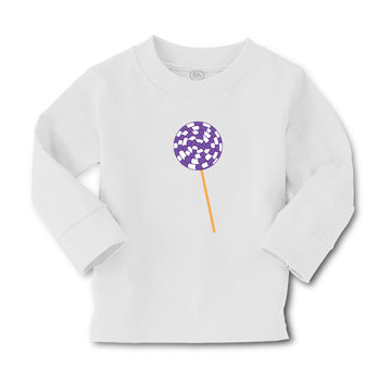 Baby Clothes Purple White Lollipop Food and Beverages Desserts Cotton