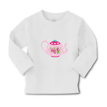 Baby Clothes Rose Print Teapot Food and Beverages Tea Boy & Girl Clothes Cotton