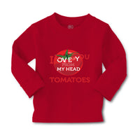 Baby Clothes Tomatoes I Love You from My Head Vegetables Boy & Girl Clothes - Cute Rascals