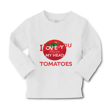 Baby Clothes Tomatoes I Love You from My Head Vegetables Boy & Girl Clothes