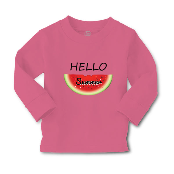 Baby Clothes Hello Summer Watermelon Food & Beverage Fruit Boy & Girl Clothes - Cute Rascals