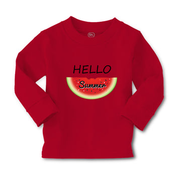 Baby Clothes Hello Summer Watermelon Food & Beverage Fruit Boy & Girl Clothes