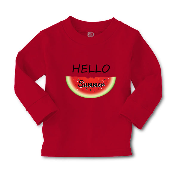 Baby Clothes Hello Summer Watermelon Food & Beverage Fruit Boy & Girl Clothes - Cute Rascals