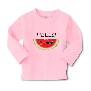 Baby Clothes Hello Summer Watermelon Food & Beverage Fruit Boy & Girl Clothes